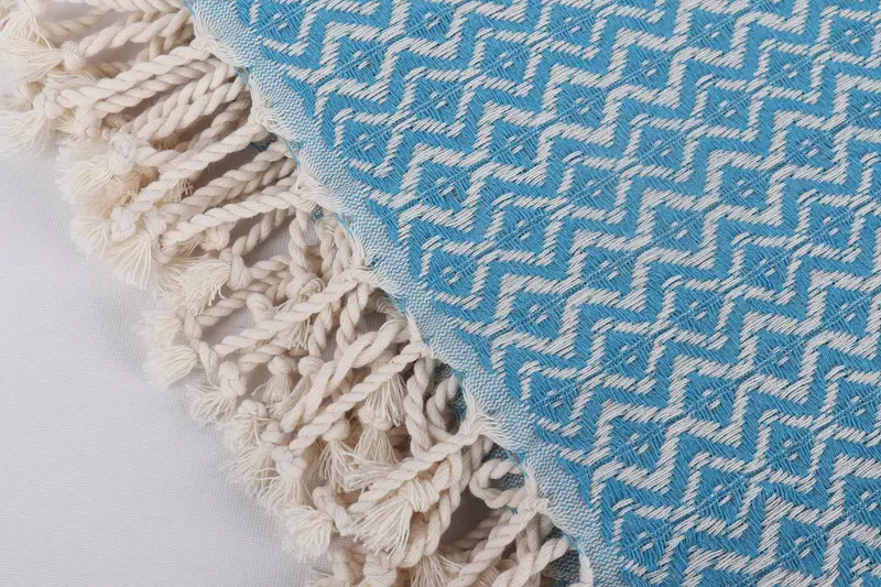 Handwoven Turkish Towel, Fouta towel, Soft and absorbent Turkish towel, Custom Towel, Monogram Beach Towel, Gift For Mom, 70x40 Cotton Diamond Towel - 7