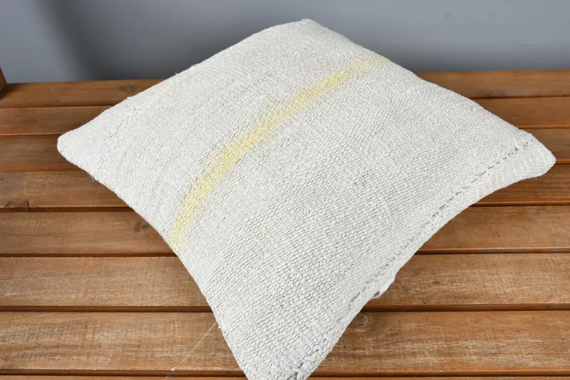 Pillow, Interior Designer Pillow, Yoga Pillow Case, Turkish Pillow, Gift Pillow, Neutral Throw Pillow Sham, 14x14 White Cushion Cover - 2