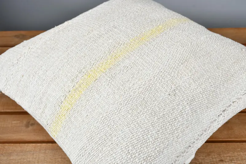 Pillow, Interior Designer Pillow, Yoga Pillow Case, Turkish Pillow, Gift Pillow, Neutral Throw Pillow Sham, 14x14 White Cushion Cover - 3