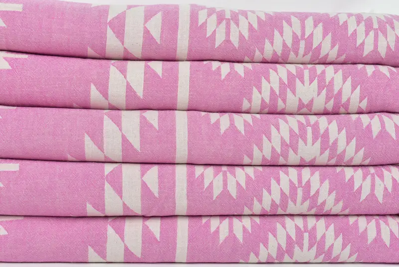 Wedding Hand Made Gift, Housewarming Gift, Custom Gift, Personalized Blanket, Bachelorette Gifts, 84x56 Cotton Kilim Towel, Turkish Towel Blanket - 3