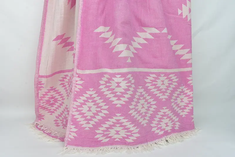 Wedding Hand Made Gift, Housewarming Gift, Custom Gift, Personalized Blanket, Bachelorette Gifts, 84x56 Cotton Kilim Towel, Turkish Towel Blanket - 8