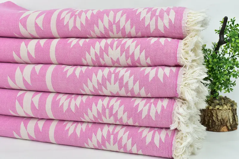 Wedding Hand Made Gift, Housewarming Gift, Custom Gift, Personalized Blanket, Bachelorette Gifts, 84x56 Cotton Kilim Towel, Turkish Towel Blanket - 4