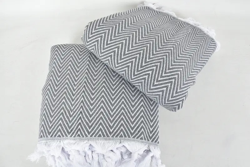 Bridal Shower Favors, Custom Blanket, Turkish Bedspread, Turkish Towel Blanket, 96x80 Cotton Chevron Towel, Woven Blanket, Boho Throw Blankets - 6