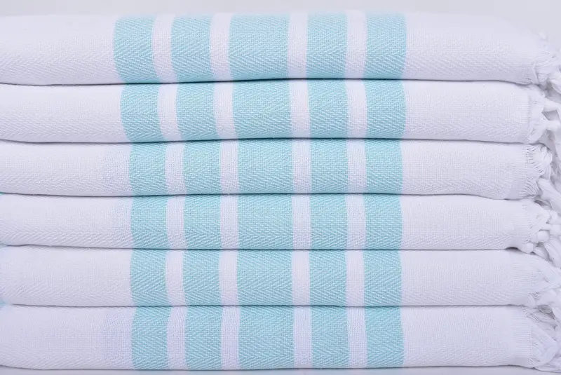 Peshtemal, Personalized Wedding Gift, 70x40 Cotton Herringbone Towel, Sand-resistant Turkish towel for the beach, Turkish towel, Peshtemal Towel - 2