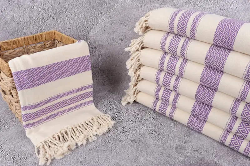 70x36 Cotton Diamond Towel, Handmade Gift, Eco-friendly Turkish peshtemal towel, Gifts For Him, Christmas Favors, Peshtemal Towel, Housewarming Gift - 3
