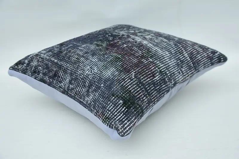 Kilim Pillow, Vintage Kilim Pillow, Pattern Throw Cushion Cover, Cushion Cover, Home Decor Pillow, Ottoman Cushion Case, 14x14 Blue Cushion - 5