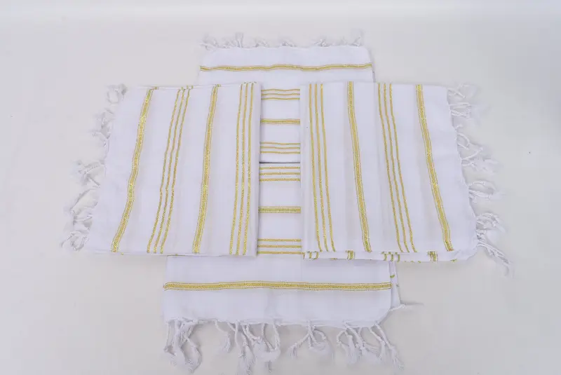 彼へのギフト、ギフトボックスティータオル、刺繍タオル、モノグラムのハンドタオル、バスルームタオル、モノグラムハンドタオル、40x24コットンストライプタオル - 6