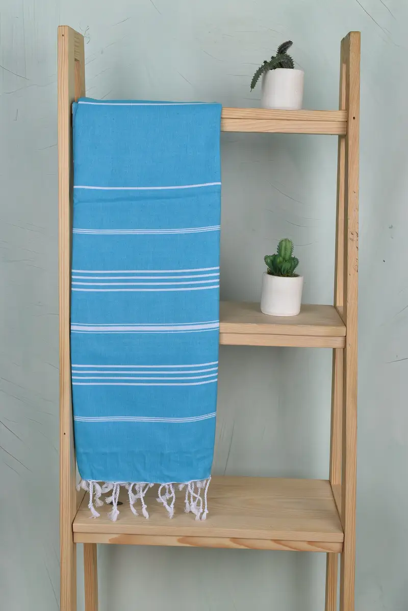 Best Friend Christmas Gift, Bridemaids Beach Towel, 70x40 Cotton Striped Towel, Handwoven Turkish Towel, Bath towel, Housewarming Gift, Luxury towel - 8