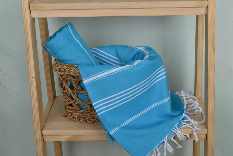 Best Friend Christmas Gift, Bridemaids Beach Towel, 70x40 Cotton Striped Towel, Handwoven Turkish Towel, Bath towel, Housewarming Gift, Luxury towel - 4