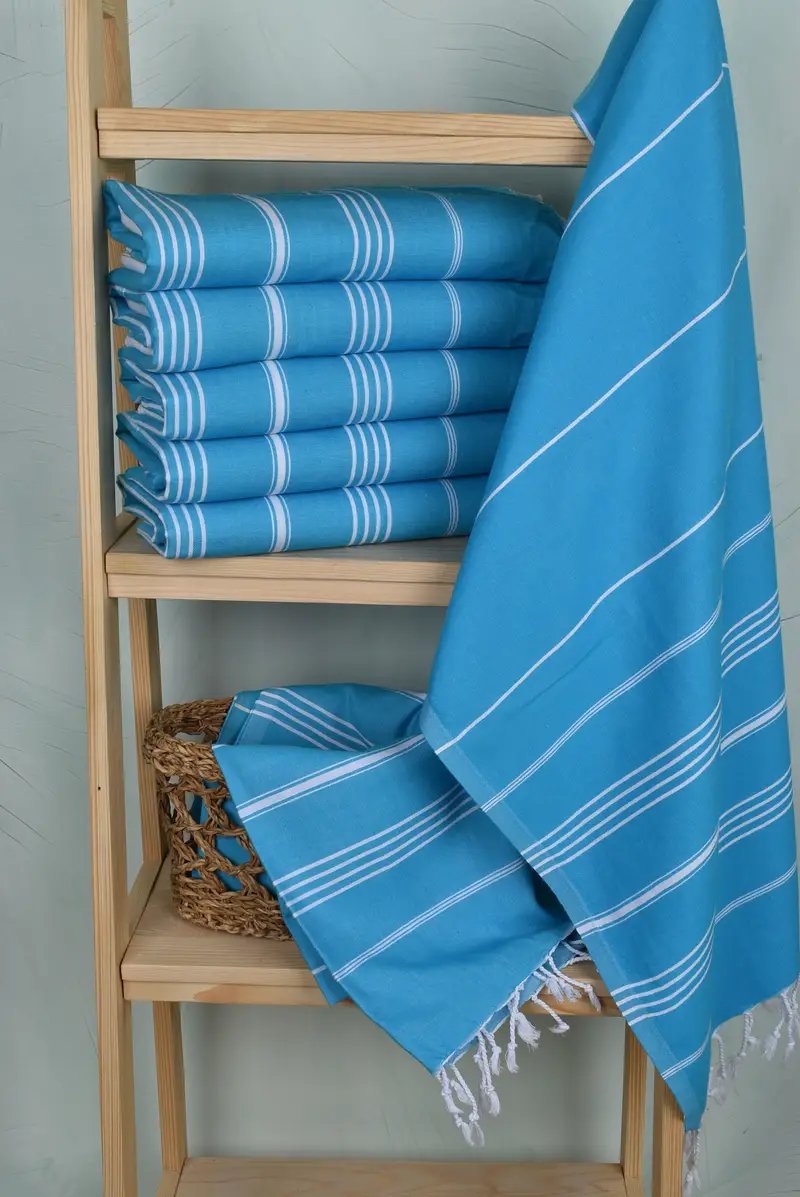 Best Friend Christmas Gift, Bridemaids Beach Towel, 70x40 Cotton Striped Towel, Handwoven Turkish Towel, Bath towel, Housewarming Gift, Luxury towel - 3