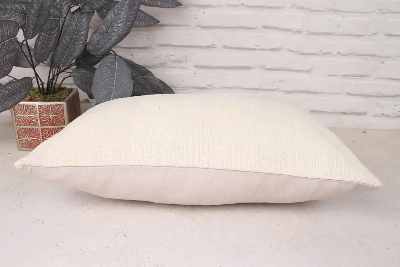 Decorative Pillow Case, 12x20 White Pillow Cover, Pillow Cover, Boho Pillow Sham Cover, Vintage Kilim Throw Pillow, Home Decor Pillow - 5