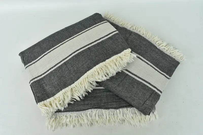 Valentine Day Gift For Her, Bridesmaid Gifts, Anniversary Gift For Her, Woven Throw Blanket, Throw Blanket Couch, 70x60 Cotton Striped Towel - 6