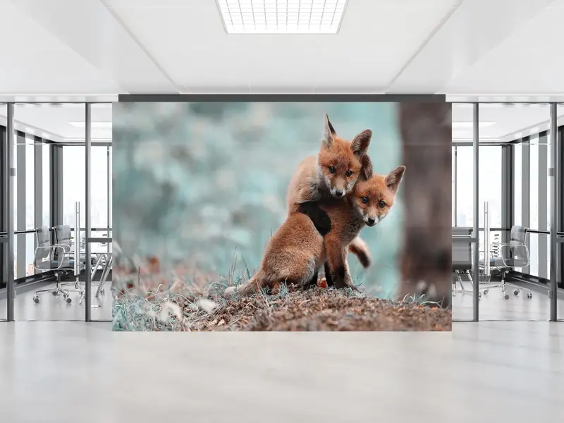 Fox Paper Art, Papercraft 3D, Animal Wall Print, 3D Paper Wall Art, Wild Animal Wall Mural, Cute Fox Wall Poster, Printable Wall Art, - 4