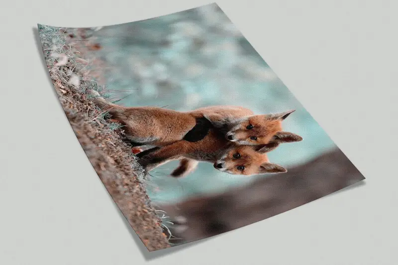 Fox Paper Art, Papercraft 3D, Animal Wall Print, 3D Paper Wall Art, Wild Animal Wall Mural, Cute Fox Wall Poster, Printable Wall Art, - 6