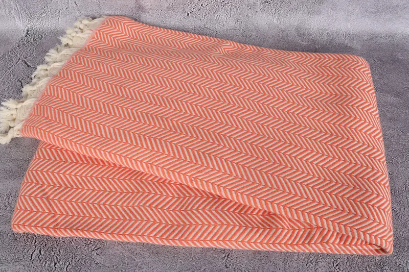Özel duş perdesi, 92x76 pamuklu chevron havlu, anne için hediye, dokuma battaniye, dekoratif battaniye, dekoratif yatak örtüsü, Türk battaniyesi - 6