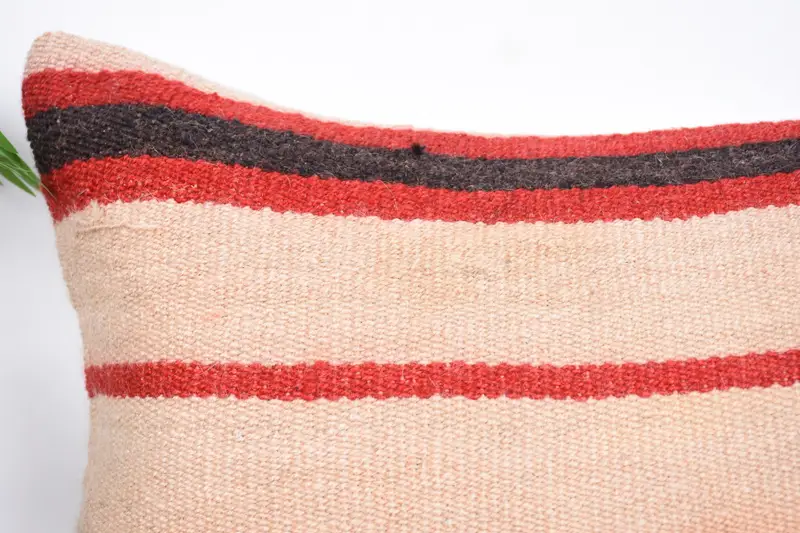 Ethnical Kilim Rug Pillow, Outdoor Throw Cushion Cover, Pillow, Vintage Pillow, Vintage Kilim Pillow, 20x20 Beige Cushion Case - 2