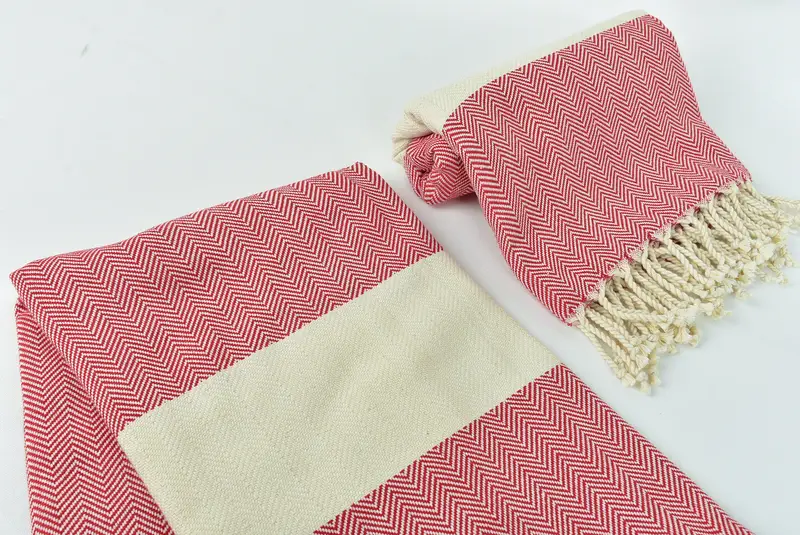 Wedding Day Gift For Bride, Wedding Hand Made Gift, Sand-resistant towel, 70x40 Cotton Herringbone Towel, Handmade Gift, Personalized Gift - 7