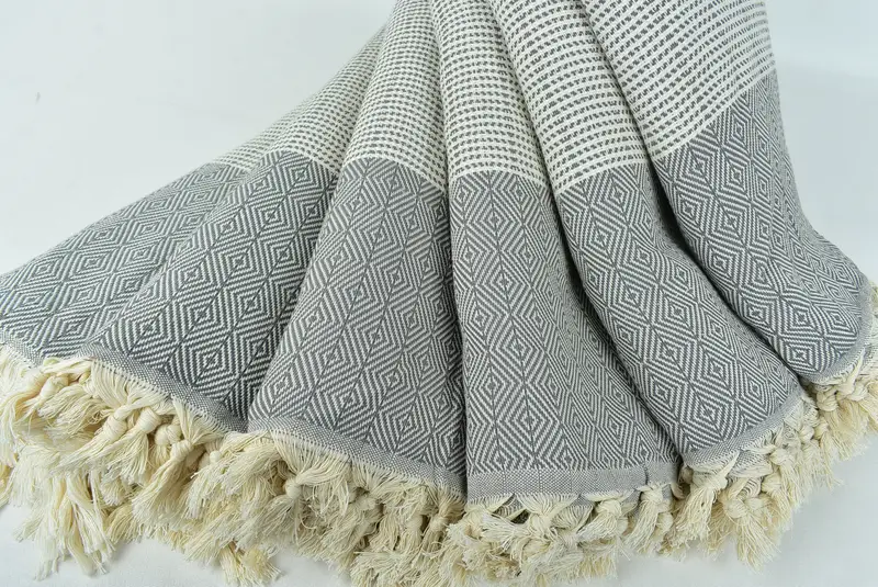 Turkish Blanket, 80x70 Cotton Diamond Towel, Girl Trip Party Favor, Thanksgiving Tablecloth, Throw Blanket, Woven Throw Blanket, Christmas Gift Tags - 4