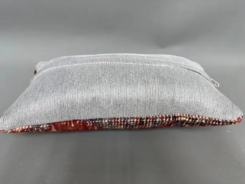 Gift Pillow, Pillow for Couch, Luxury Pillow Cover, Vintage Pillow, 8x16 Red Pillow Cover, Cushion Cover, Handmade Rug Seat Pillow - 7