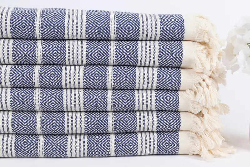 First Wedding Anniversary Gift, 70x38 Cotton Diamond Towel, Bridal Shower Favors, Monogram Turkish Towel, Gift For Coworker, Lightweight towel - 3