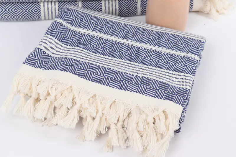 First Wedding Anniversary Gift, 70x38 Cotton Diamond Towel, Bridal Shower Favors, Monogram Turkish Towel, Gift For Coworker, Lightweight towel - 5