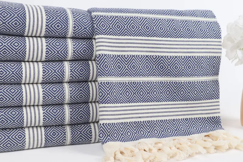 First Wedding Anniversary Gift, 70x38 Cotton Diamond Towel, Bridal Shower Favors, Monogram Turkish Towel, Gift For Coworker, Lightweight towel - 2