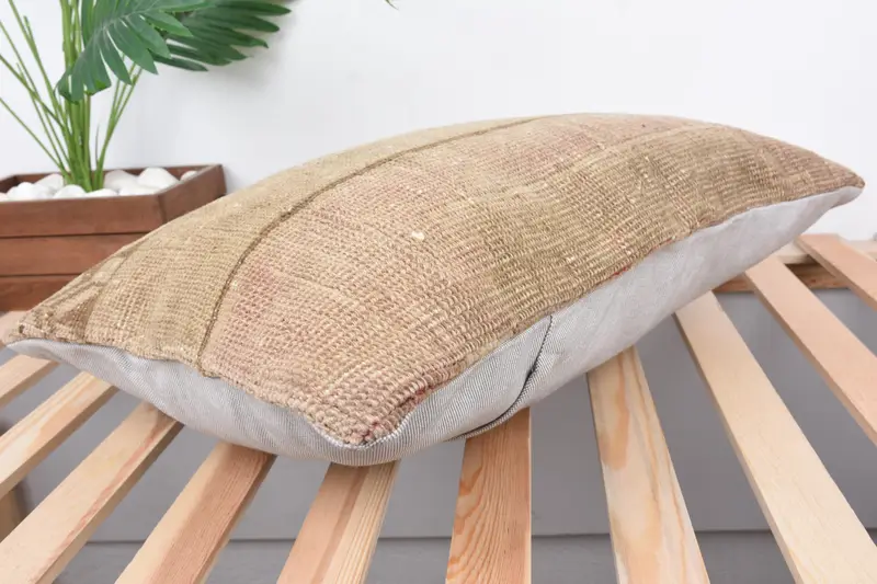 16x24茶色のクッションケース、クッションケース、民族キリムラグ枕、ボーホ枕のシャムカバー、ヴィンテージキリム枕、タペストリークッションカバー - 6