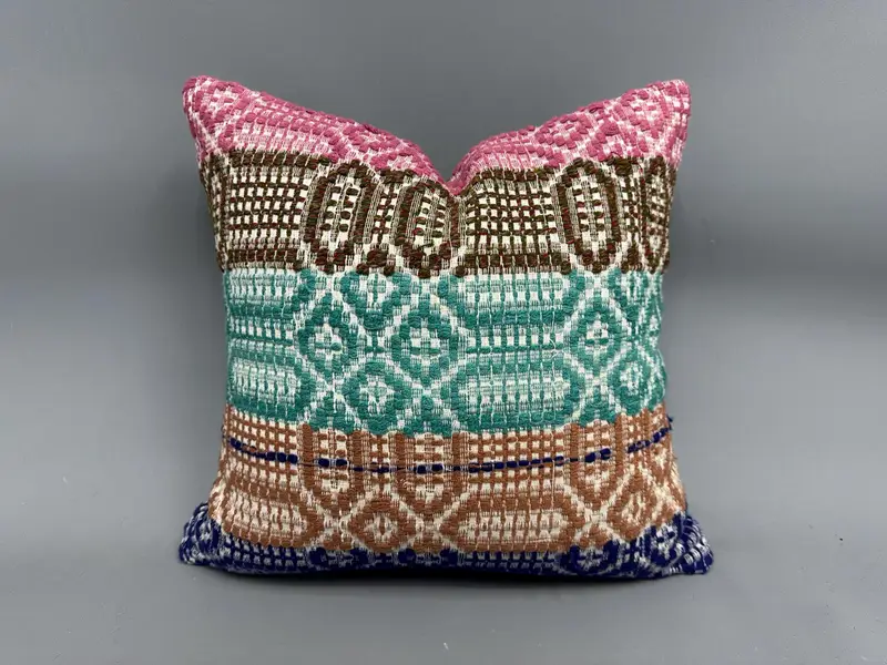 Interior Designer Pillow, 18x18 Green Cushion Case, Kilim Pillow Cover, Boho Pillow, Pillow Cover, Custom Pillow Case, Office Chair Pillow Case - 1