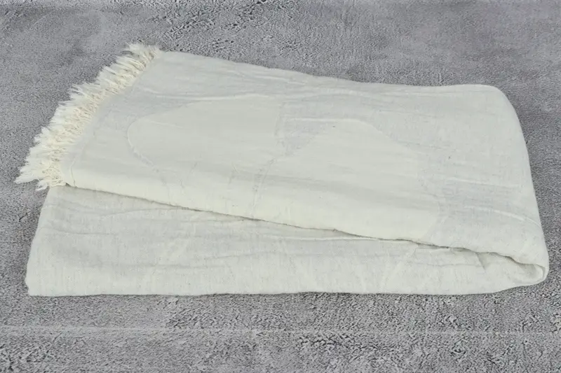 Gift For Coworker, Organic Turkish towel, Bridal Shower Favors, Beach Size Towel, Lightweight Turkish towel, 68x40 Cotton Floral Patterned Towel - 7