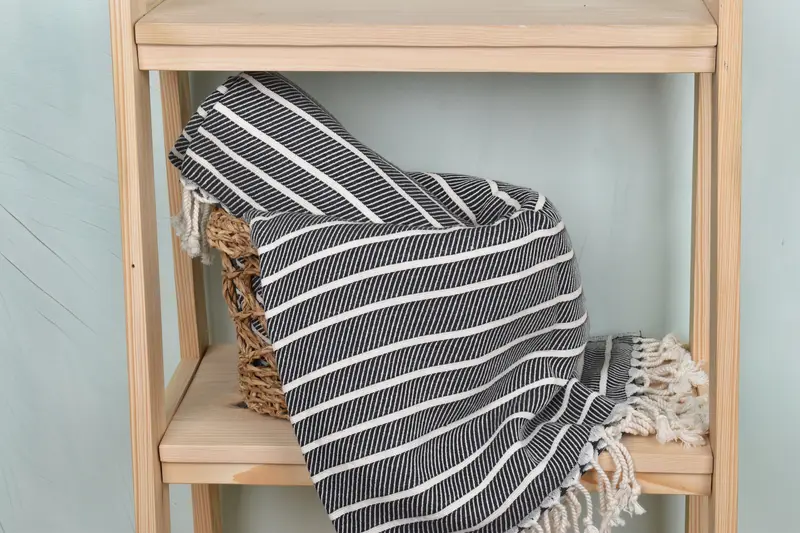 Valentines Gift, Family Gift Basket, 70x40 Bamboo Striped Towel, Bachelorette Party Gifts Bridesmaids, Turkish hand towel, Home Decor Gifts - 4