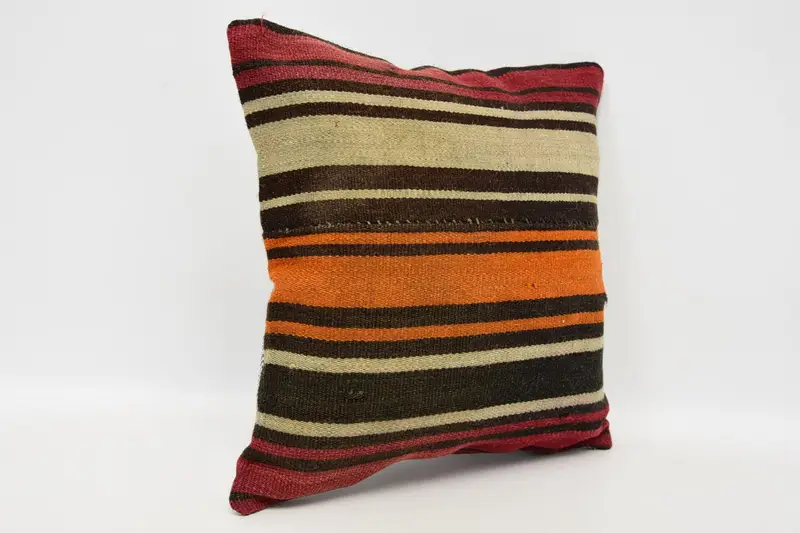 Personalized Gift Pillow Pillow, Vintage Kilim Pillow, 12x12 Brown Pillow Cover, Pillow Cover, Vintage Pillow, Turkish Kilim Pillow - 3