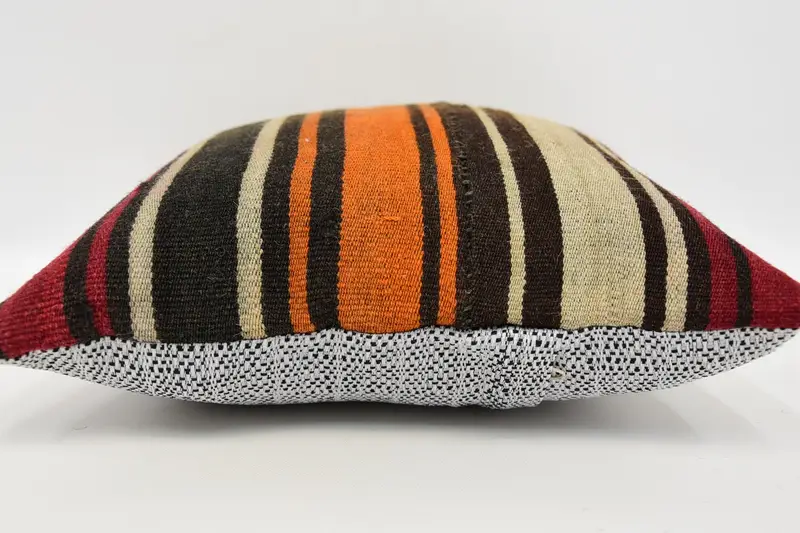 Personalized Gift Pillow Pillow, Vintage Kilim Pillow, 12x12 Brown Pillow Cover, Pillow Cover, Vintage Pillow, Turkish Kilim Pillow - 5