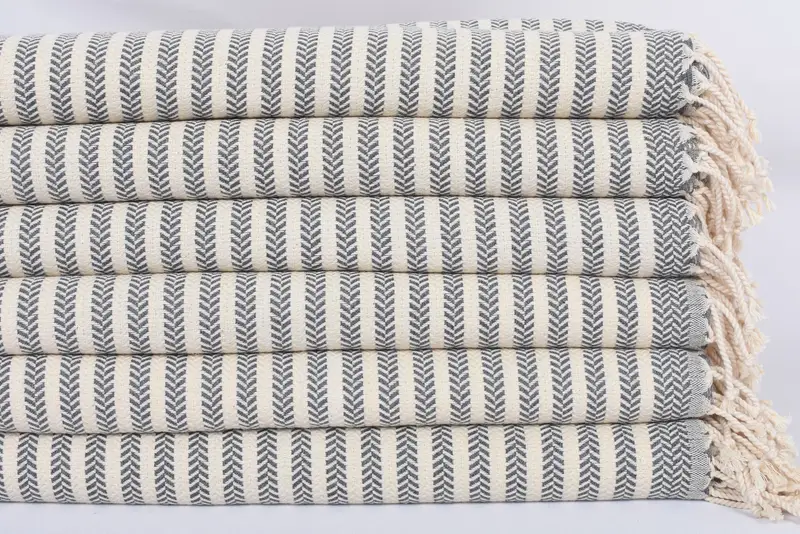 Monogram Hand Towel, Turkish Towel Hand Towel, Custom Name Towel, Bridal Shower Favors, Christmas Favors, 40x18 Cotton Chevron Towel, Wedding Gift - 3