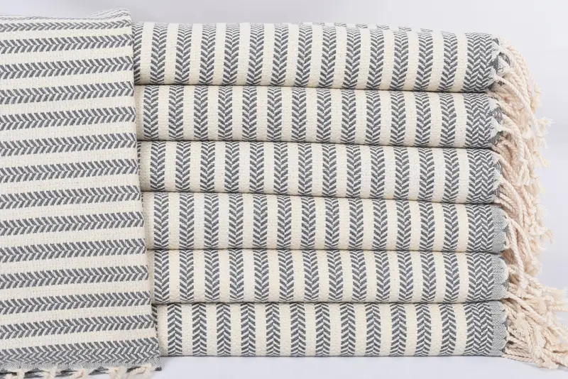 Monogram Hand Towel, Turkish Towel Hand Towel, Custom Name Towel, Bridal Shower Favors, Christmas Favors, 40x18 Cotton Chevron Towel, Wedding Gift - 1