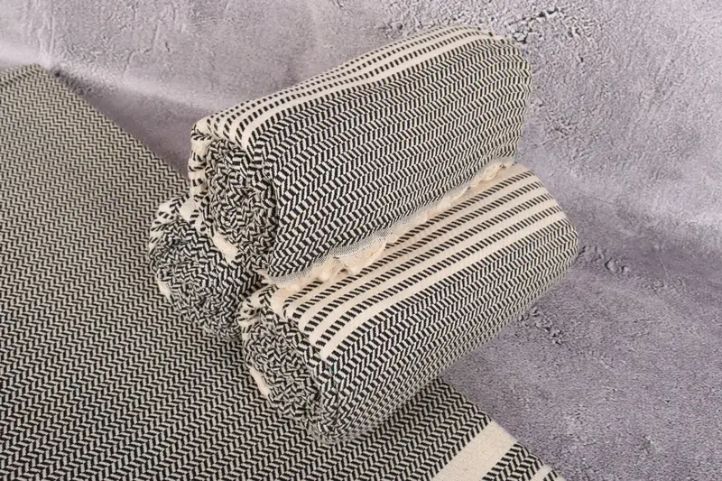 Decorative Towel, Travel towel, Personalized Beach Towel, Thin towel, Bridemaids Beach Towel, 70x40 Cotton Striped Towel, Bachelor Party Favors - 7