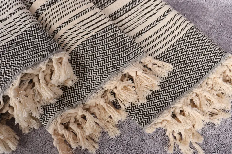 Decorative Towel, Travel towel, Personalized Beach Towel, Thin towel, Bridemaids Beach Towel, 70x40 Cotton Striped Towel, Bachelor Party Favors - 5