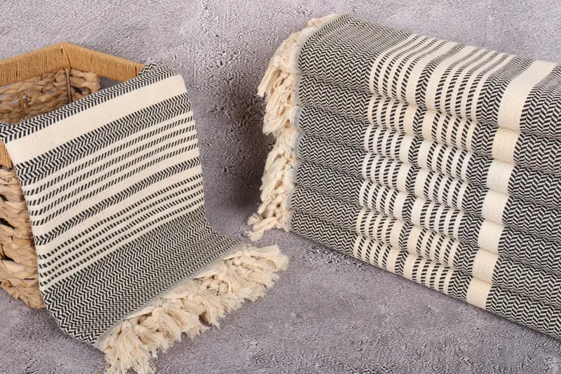 Decorative Towel, Travel towel, Personalized Beach Towel, Thin towel, Bridemaids Beach Towel, 70x40 Cotton Striped Towel, Bachelor Party Favors - 3
