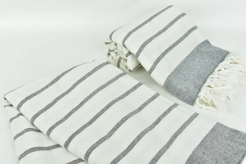 68x39 Cotton Striped Towel, Anniversary Gift For Her, Turkish towel, Traditional Turkish peshtemal for hammam, Large Turkish Towel, Bridesmaid Gift - 7