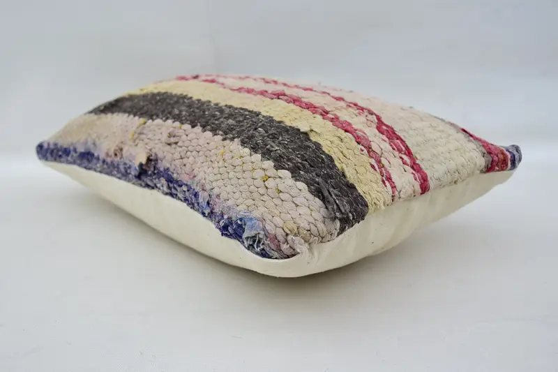 12x20 Beige Pillow Case, Pillow, Kilim Pillow, Antique Pillows, Boho Pillow Sham Cover, Designer Throw Pillow Sham, Retro Throw Cushion Case - 6