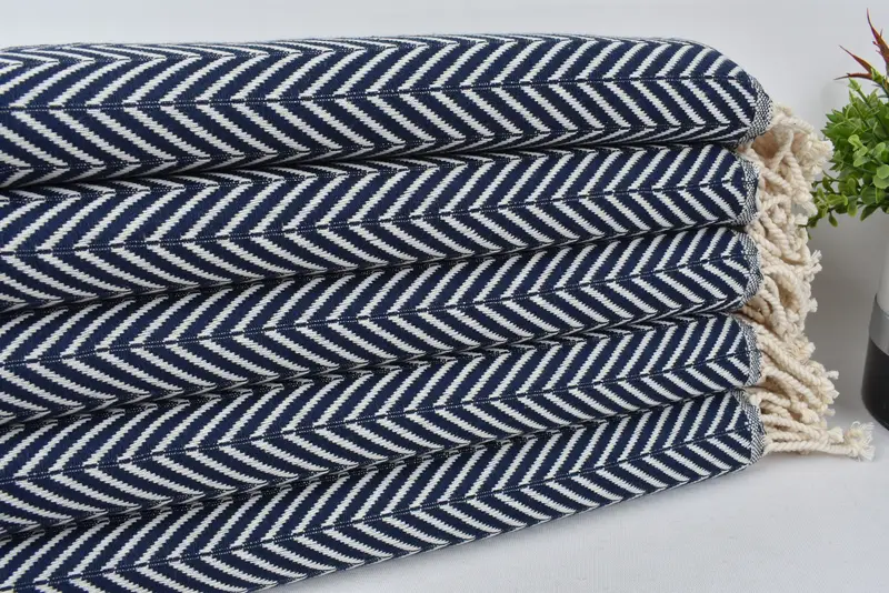 Handmade Turkish hammam towel, Turkish bath towel, Monogrammed Beach Towel, Quick-dry peshtemal, 70x40 Cotton Zig zag Towel, Customized Towels - 3