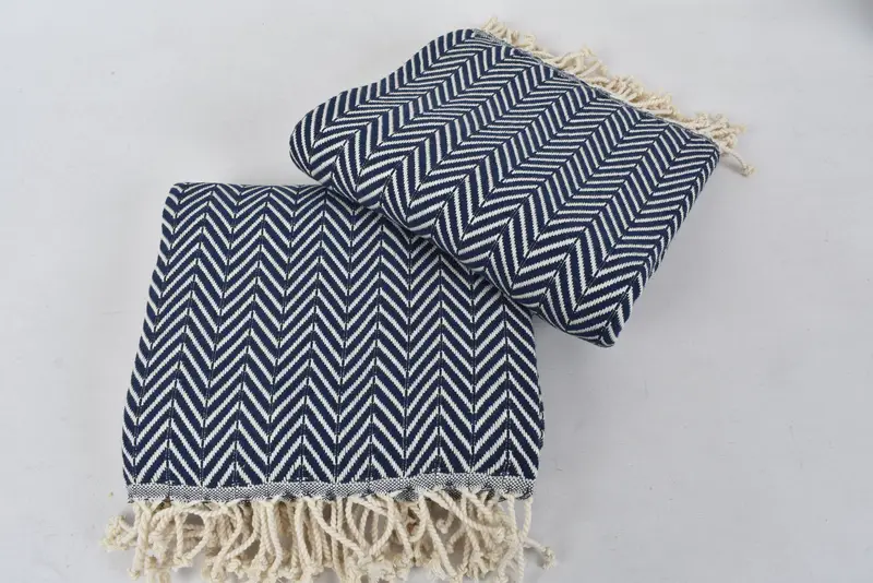 Handmade Turkish hammam towel, Turkish bath towel, Monogrammed Beach Towel, Quick-dry peshtemal, 70x40 Cotton Zig zag Towel, Customized Towels - 7