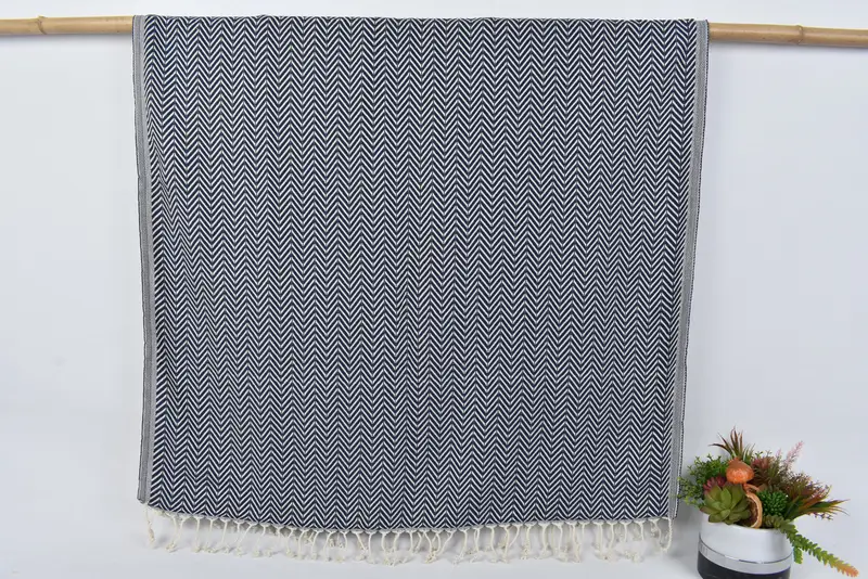 Handmade Turkish hammam towel, Turkish bath towel, Monogrammed Beach Towel, Quick-dry peshtemal, 70x40 Cotton Zig zag Towel, Customized Towels - 8