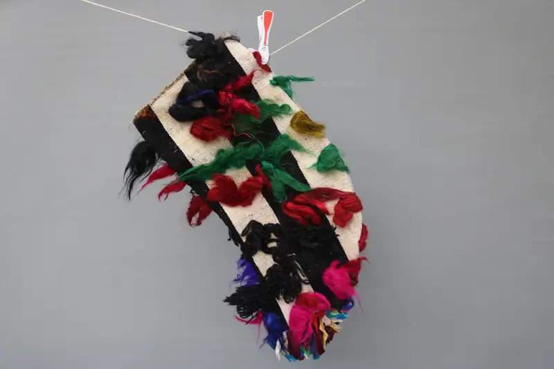 Kırmızı ve Yeşil Noel Çorabı, 9 İnç Geniş Tatil Çorabı