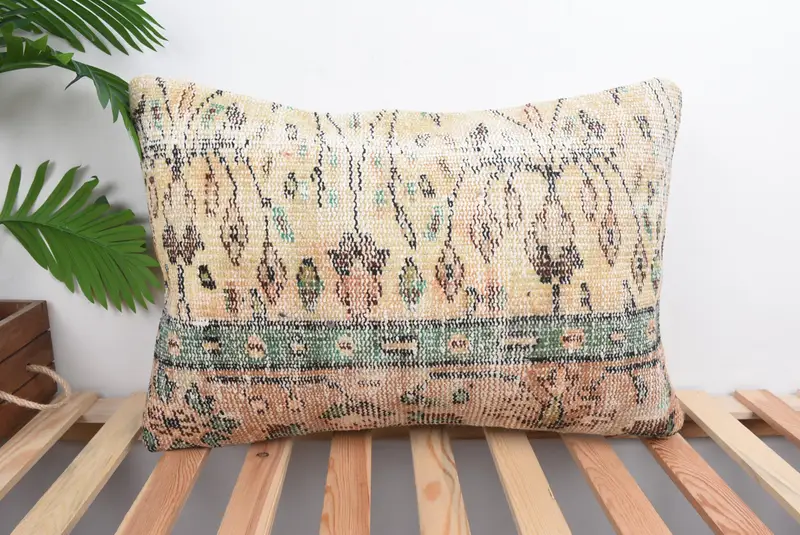 Handgefertigtes besticktes Southwestern-Wurfkissen, vielseitiges 16x24-Kissen