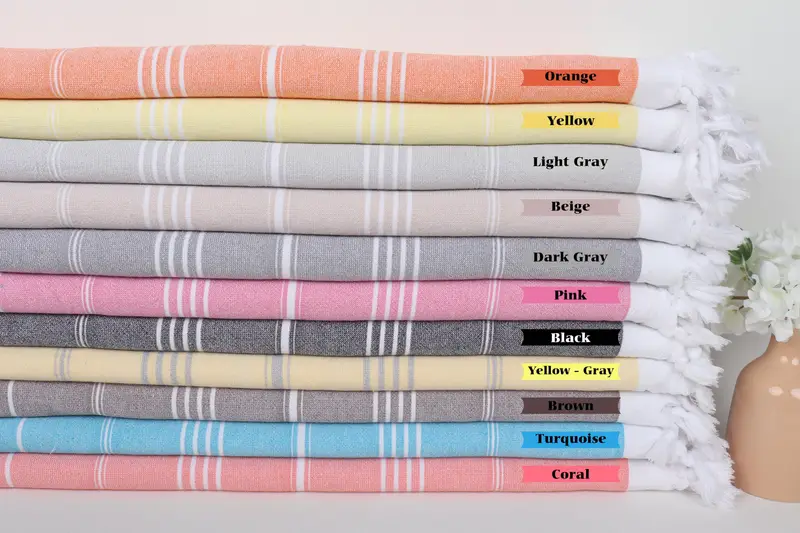 70x36 Cotton Striped Terry Towel, Custom Name Towel, Guest Towel, Custom Gift, Housewarming Gift, Monogrammed Beach Towel, Personalized Gift For Him - 1