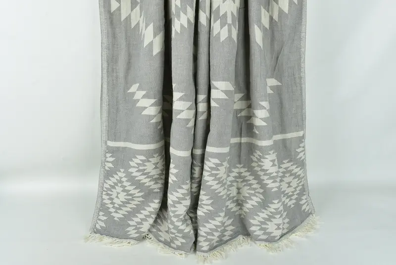 Organic Throw, Tablecloth, Custom Blanket, First Wedding Anniversary Gift, Bachelorette Gifts, Personalized Gift For Her, 84x56 Cotton Kilim Towel - 8