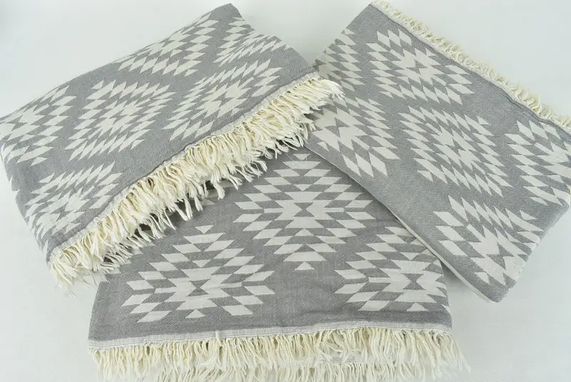 Organic Throw, Tablecloth, Custom Blanket, First Wedding Anniversary Gift, Bachelorette Gifts, Personalized Gift For Her, 84x56 Cotton Kilim Towel - 7