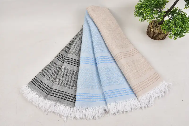 Small Bath Towels, Monogram Turkish Bath Towel, Personalized Gift, Guest Towel, Personalized Gifts, 40x20 Cotton Striped Towel, Embroidery Towels - 4