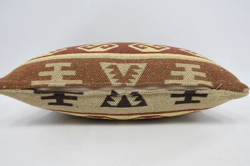 Pillow Cover, Interior Designer Pillow, Pillow for Couch, Turkish Pillow, Couch Cushion Case, Farmhouse Pillow Sham, 16x24 Brown Pillow Cover - 6