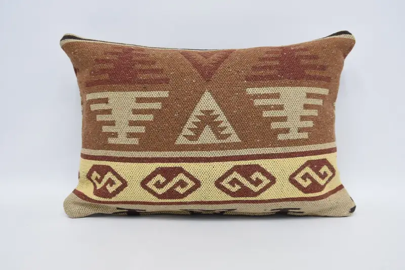 Pillow Cover, Interior Designer Pillow, Pillow for Couch, Turkish Pillow, Couch Cushion Case, Farmhouse Pillow Sham, 16x24 Brown Pillow Cover - 1